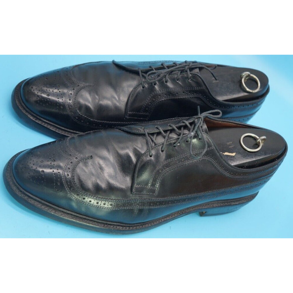 Allen Edmonds MacNeil Calfskin, Black Wingtip Dress Shoes, Size 11.5 D #13336